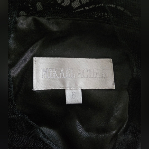Mikael Aghal Black Dress Size 6 - Picture 3 of 4